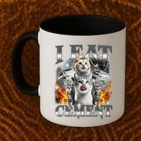 I Eat Cement Cursed Cat Funny Oddly Specific Dank Meme Cat Coffee Mug thumb 2
