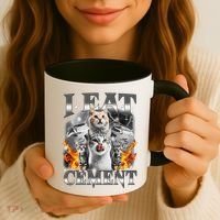 I Eat Cement Cursed Cat Funny Oddly Specific Dank Meme Cat Coffee Mug thumb 3