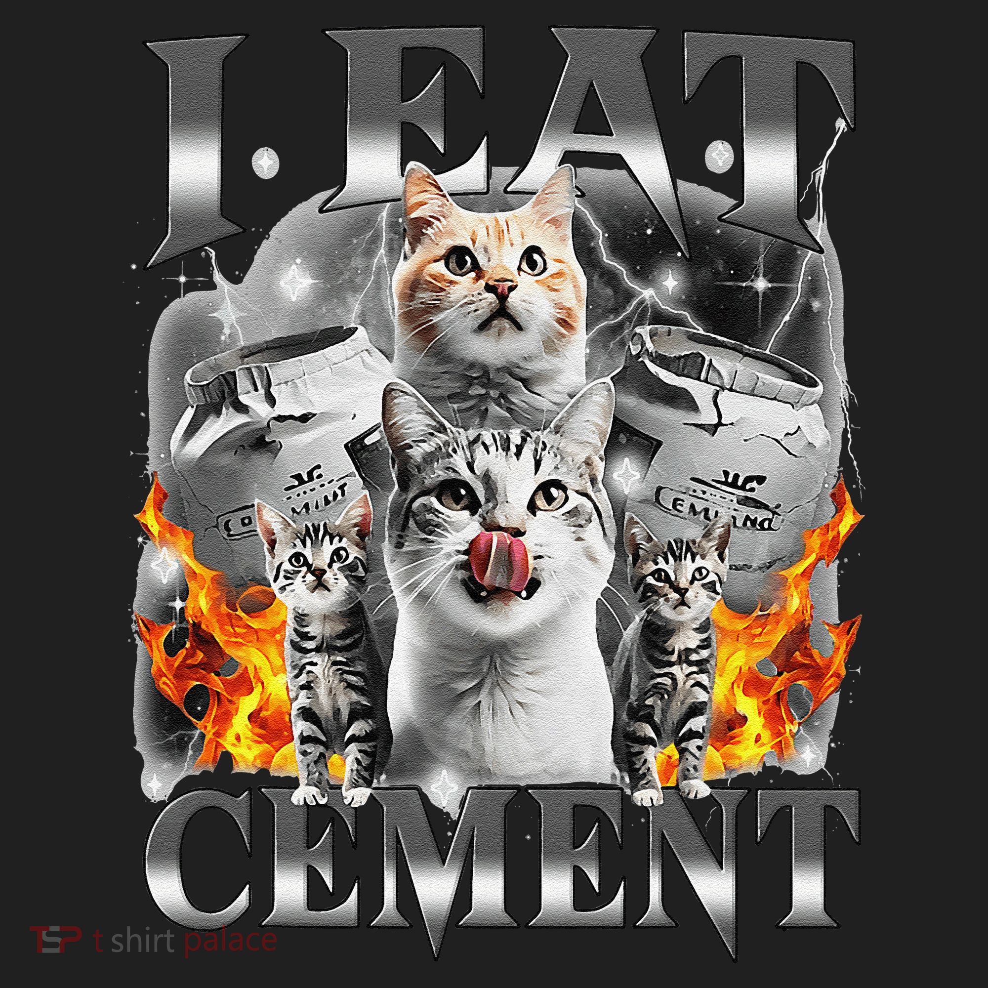 I Eat Cement Cursed Cat Funny Oddly Specific Dank Meme Cat Beanie