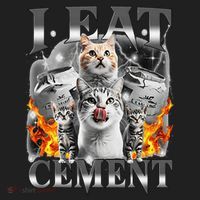 I Eat Cement Cursed Cat Funny Oddly Specific Dank Meme Cat Tumbler thumb 3