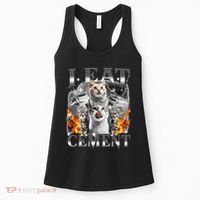 I Eat Cement Cursed Cat Funny Oddly Specific Dank Meme Cat Women's Tank Top thumb 0