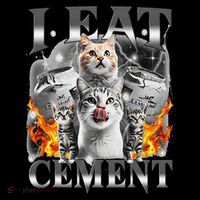I Eat Cement Cursed Cat Funny Oddly Specific Dank Meme Cat Baby Bodysuit thumb 2