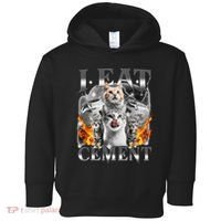 I Eat Cement Cursed Cat Funny Oddly Specific Dank Meme Cat Toddler Hoodie thumb 0