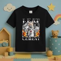 I Eat Cement Cursed Cat Funny Oddly Specific Dank Meme Cat Toddler T-Shirt thumb 3