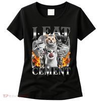 I Eat Cement Cursed Cat Funny Oddly Specific Dank Meme Cat Women's T-Shirt thumb 0