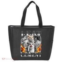 I Eat Cement Cursed Cat Funny Oddly Specific Dank Meme Cat Tote Bag thumb 0