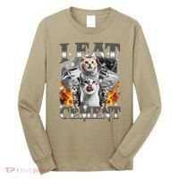 I Eat Cement Cursed Cat Funny Oddly Specific Dank Meme Cat Long Sleeve Shirt thumb 0