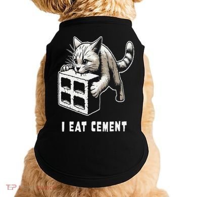 I Eat Cement Cursed Cat Funny Oddly Specific Dank Meme Doggie Tank