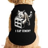 I Eat Cement Cursed Cat Funny Oddly Specific Dank Meme Doggie Tank thumb 0
