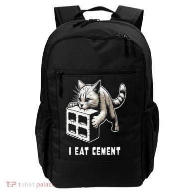 I Eat Cement Cursed Cat Funny Oddly Specific Dank Meme Backpack