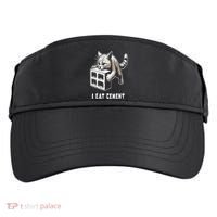 I Eat Cement Cursed Cat Funny Oddly Specific Dank Meme Adult Drive Performance Visor thumb 0
