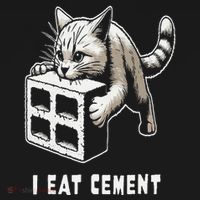 I Eat Cement Cursed Cat Funny Oddly Specific Dank Meme Bucket Hat thumb 4