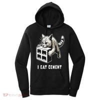 I Eat Cement Cursed Cat Funny Oddly Specific Dank Meme Women's Hoodie thumb 0