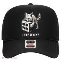 I Eat Cement Cursed Cat Funny Oddly Specific Dank Meme Hat thumb 0