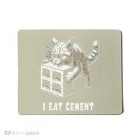 I Eat Cement Cursed Cat Funny Oddly Specific Dank Meme Mousepad thumb 0