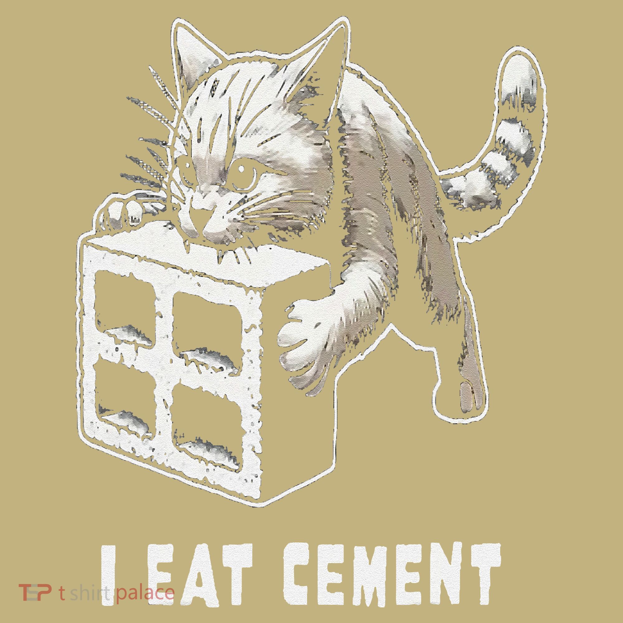 I Eat Cement Cursed Cat Funny Oddly Specific Dank Meme Mousepad