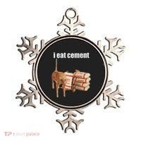 I Eat Cement Cursed Cat Funny Oddly Specific Dank Meme Ornament thumb 0