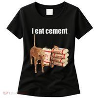 I Eat Cement Cursed Cat Funny Oddly Specific Dank Meme Women's T-Shirt thumb 0