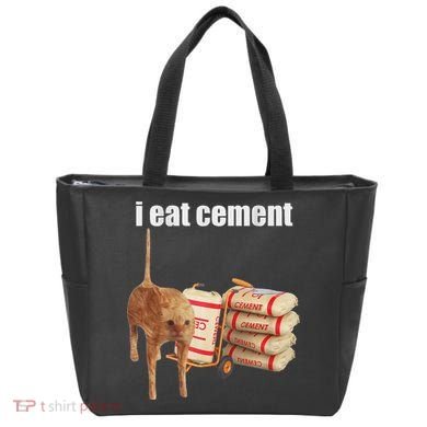 I Eat Cement Cursed Cat Funny Oddly Specific Dank Meme Tote Bag