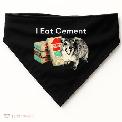 I Eat Cement Cursed Hyrax Funny Oddly Specific Dank Meme USA-Made Doggie Bandana