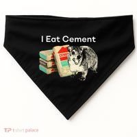 I Eat Cement Cursed Hyrax Funny Oddly Specific Dank Meme USA-Made Doggie Bandana thumb 0