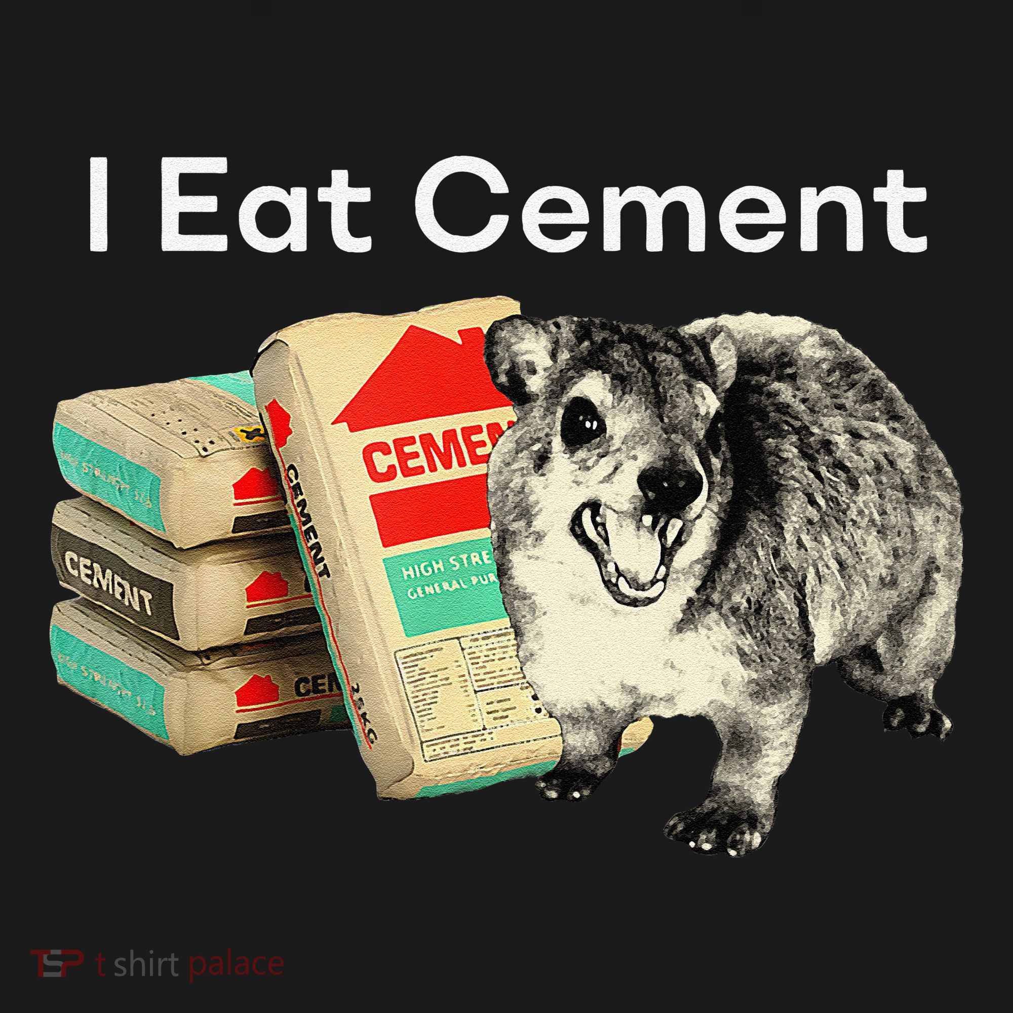 I Eat Cement Cursed Hyrax Funny Oddly Specific Dank Meme USA-Made Doggie Bandana