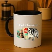 I Eat Cement Cursed Hyrax Funny Oddly Specific Dank Meme Coffee Mug thumb 4