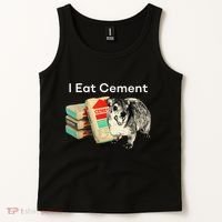 I Eat Cement Cursed Hyrax Funny Oddly Specific Dank Meme Tank Top thumb 2