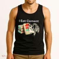 I Eat Cement Cursed Hyrax Funny Oddly Specific Dank Meme Tank Top thumb 3