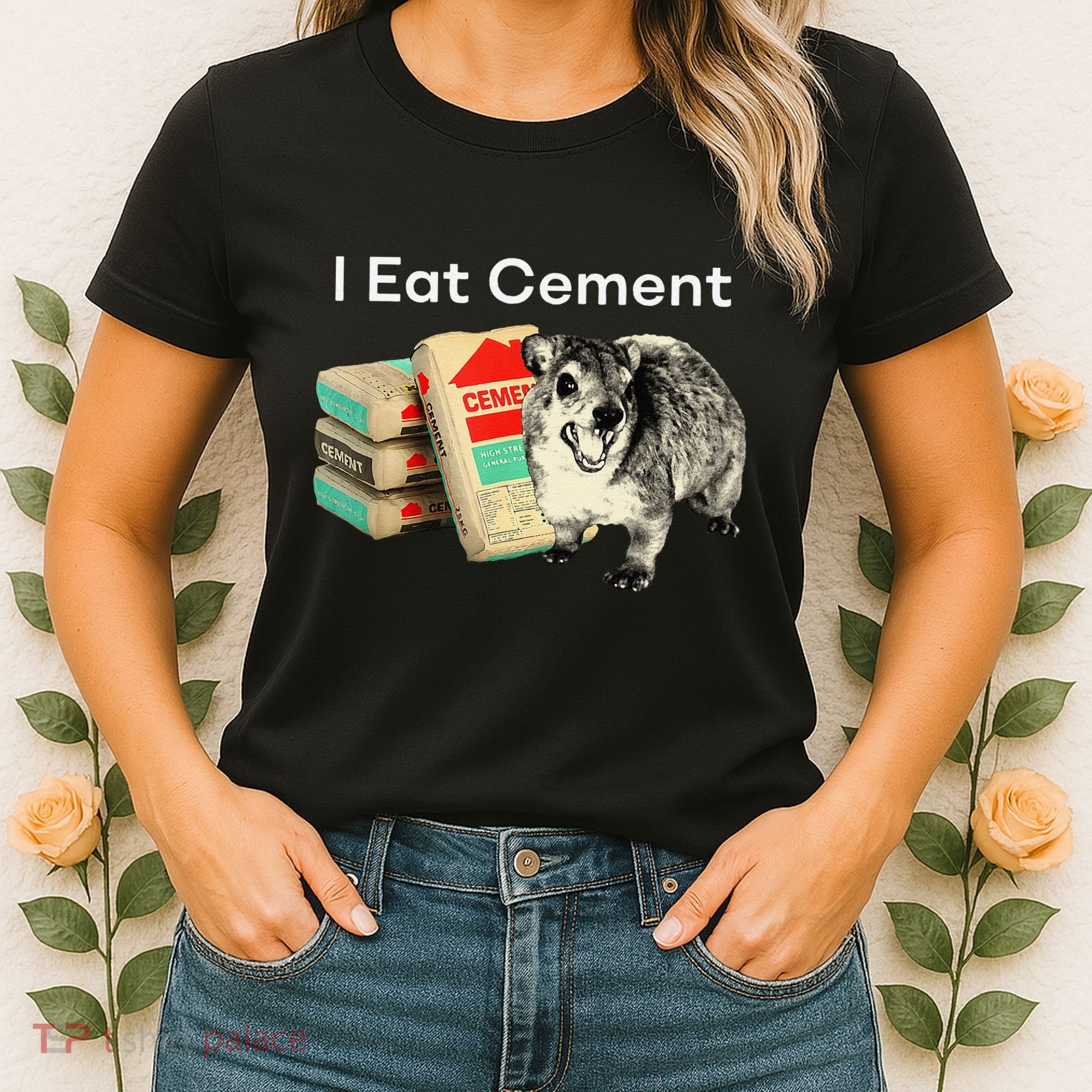 I Eat Cement Cursed Hyrax Funny Oddly Specific Dank Meme Women's T-Shirt