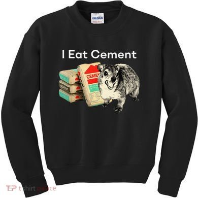 I Eat Cement Cursed Hyrax Funny Oddly Specific Dank Meme Kids Sweatshirt