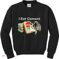 I Eat Cement Cursed Hyrax Funny Oddly Specific Dank Meme Kids Sweatshirt thumb 0
