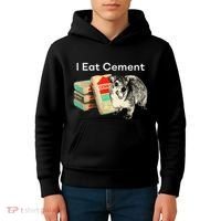 I Eat Cement Cursed Hyrax Funny Oddly Specific Dank Meme Kids Hoodie thumb 4