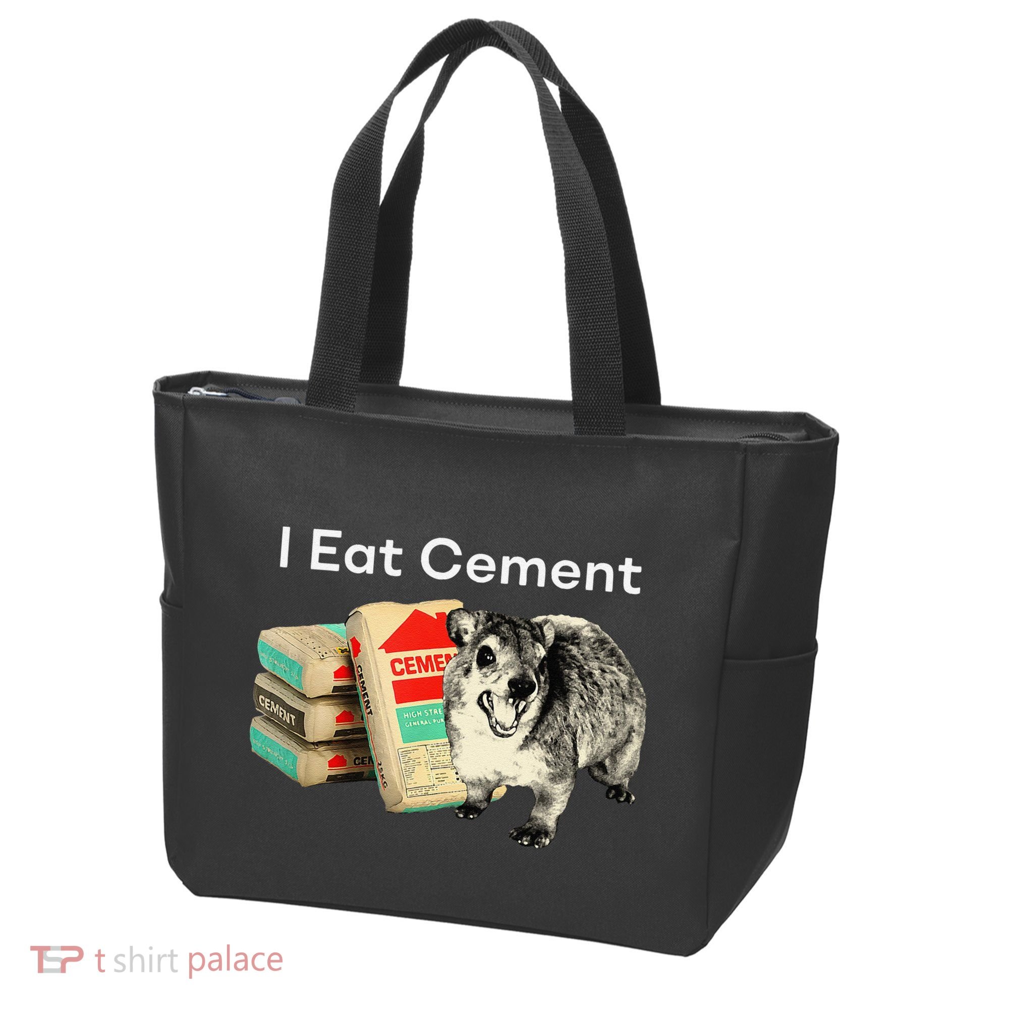 I Eat Cement Cursed Hyrax Funny Oddly Specific Dank Meme Tote Bag