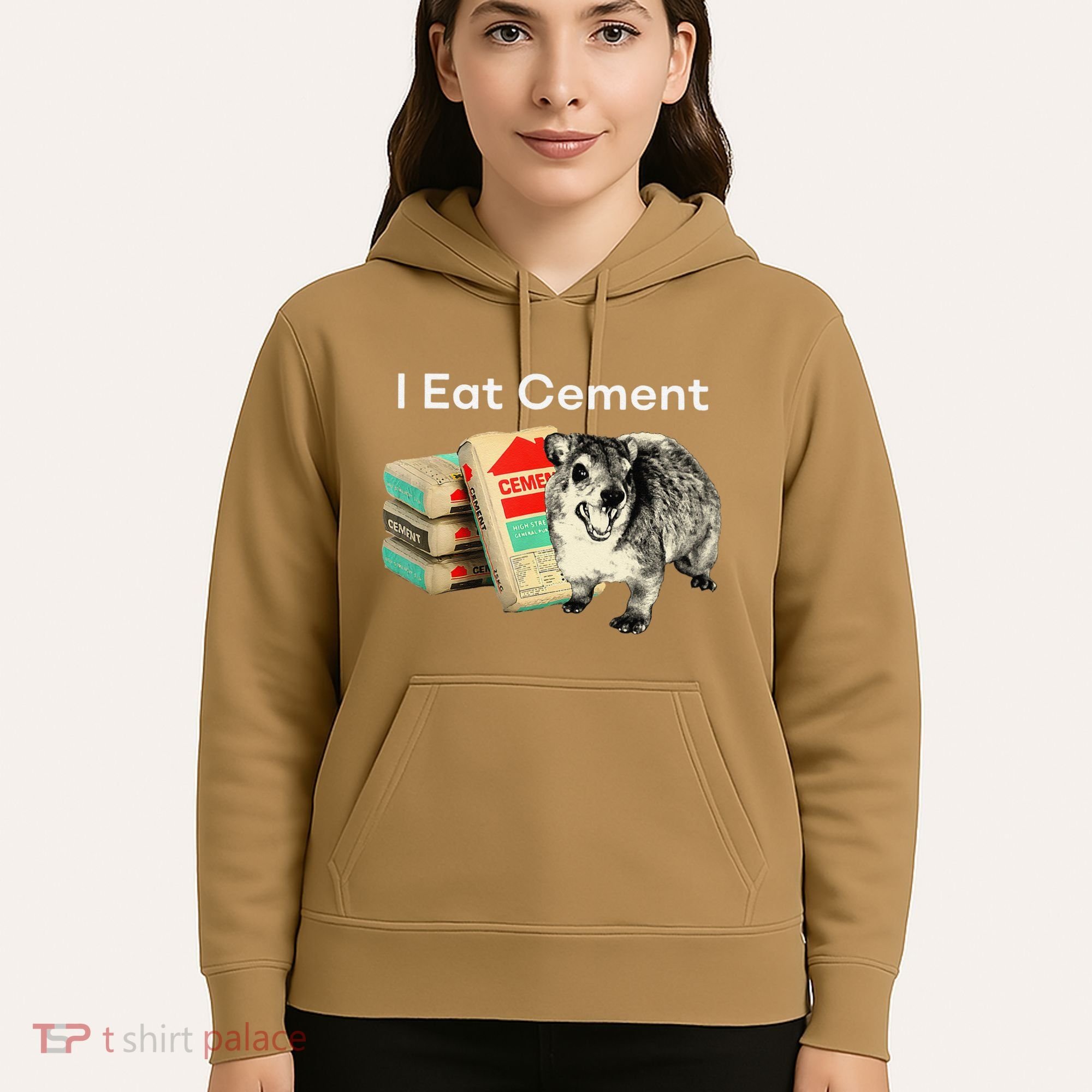 I Eat Cement Cursed Hyrax Funny Oddly Specific Dank Meme Hoodie