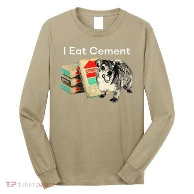 I Eat Cement Cursed Hyrax Funny Oddly Specific Dank Meme Long Sleeve Shirt