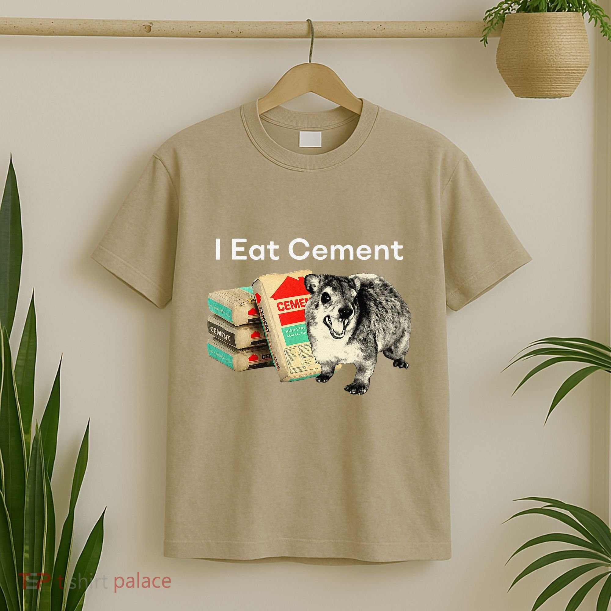 I Eat Cement Cursed Hyrax Funny Oddly Specific Dank Meme T-Shirt