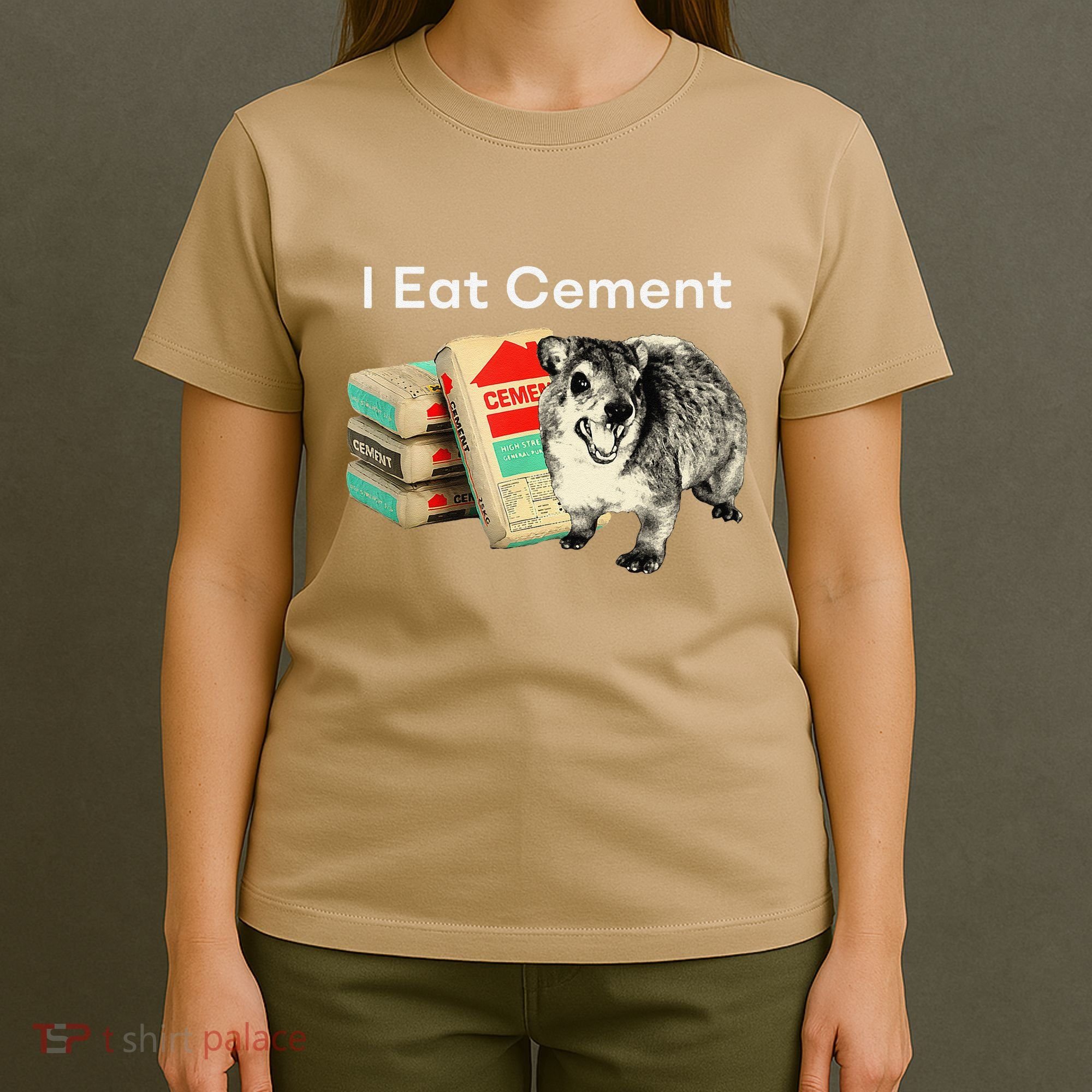 I Eat Cement Cursed Hyrax Funny Oddly Specific Dank Meme T-Shirt