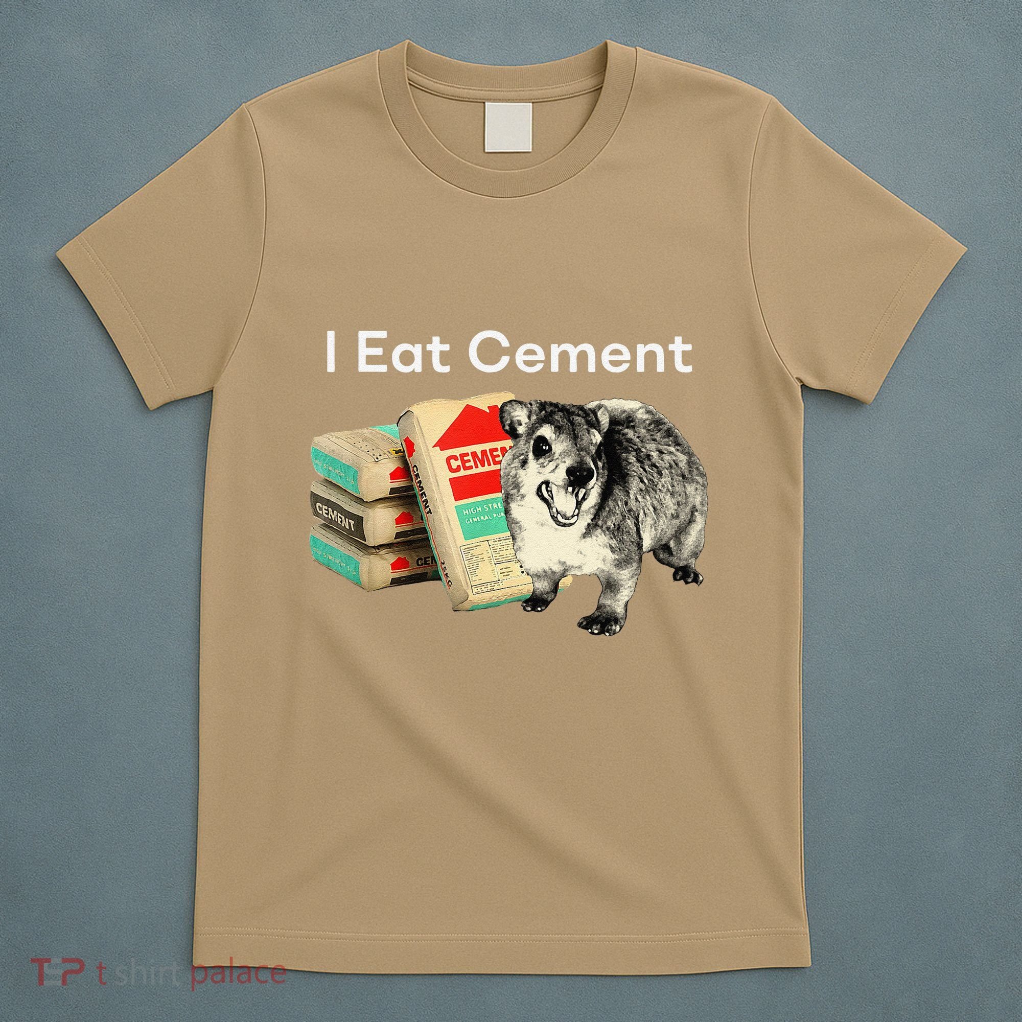 I Eat Cement Cursed Hyrax Funny Oddly Specific Dank Meme T-Shirt