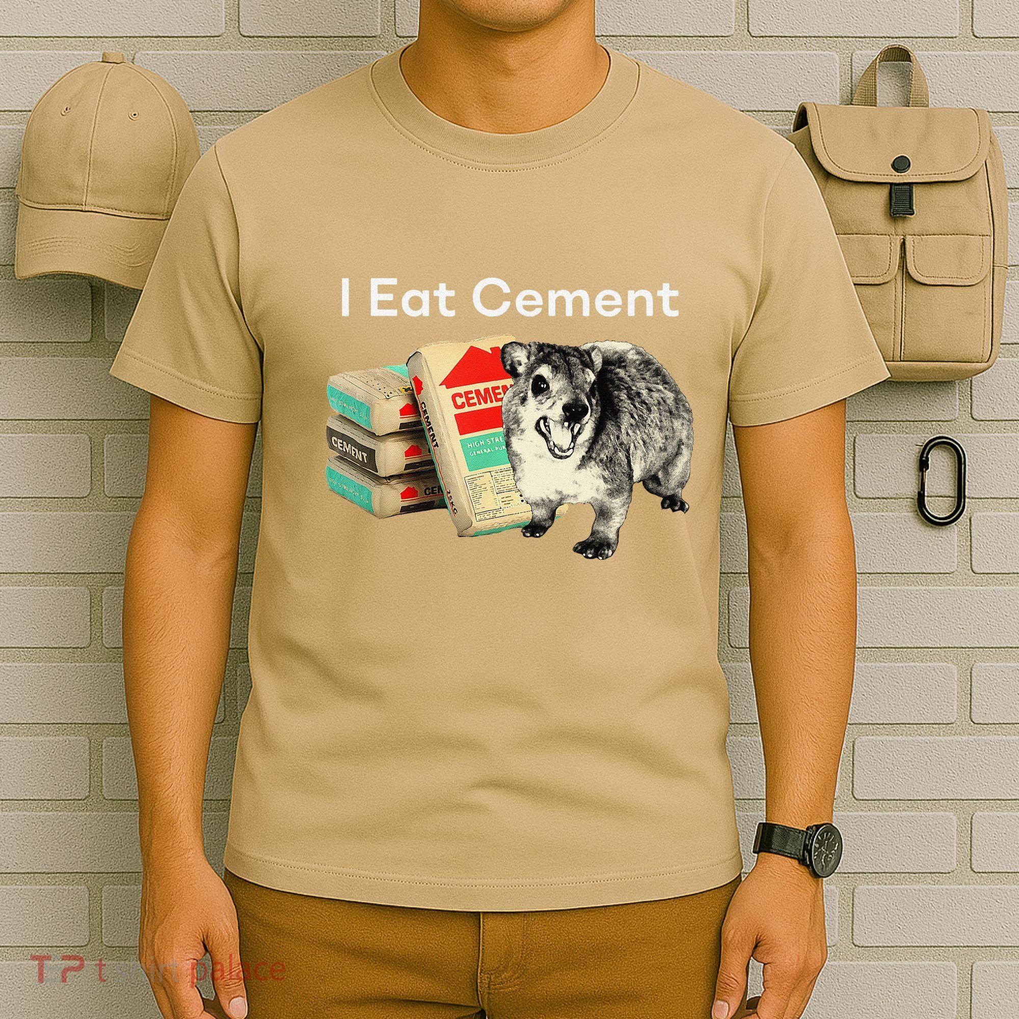 I Eat Cement Cursed Hyrax Funny Oddly Specific Dank Meme T-Shirt
