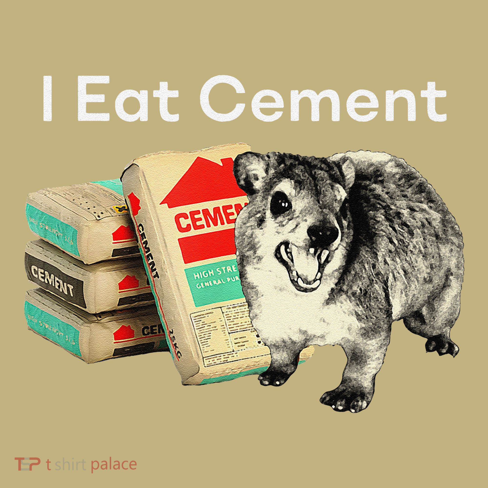 I Eat Cement Cursed Hyrax Funny Oddly Specific Dank Meme T-Shirt