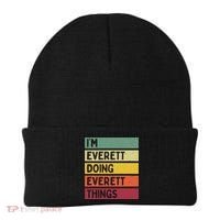 IM Everett Doing Everett Things Funny Personalized Quote Beanie thumb 0