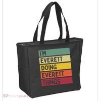 IM Everett Doing Everett Things Funny Personalized Quote Tote Bag thumb 2