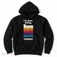 I'm Ezra Doing Ezra Things Funny Birthday Name Grunge Hoodie thumb 0