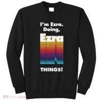 I'm Ezra Doing Ezra Things Funny Birthday Name Grunge Sweatshirt thumb 0