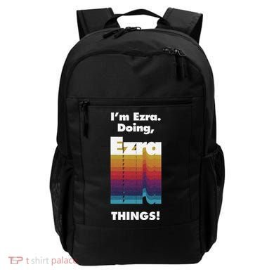 I'm Ezra Doing Ezra Things Funny Birthday Name Grunge Backpack