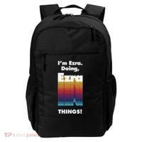 I'm Ezra Doing Ezra Things Funny Birthday Name Grunge Backpack thumb 0