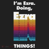 I'm Ezra Doing Ezra Things Funny Birthday Name Grunge Beanie thumb 2