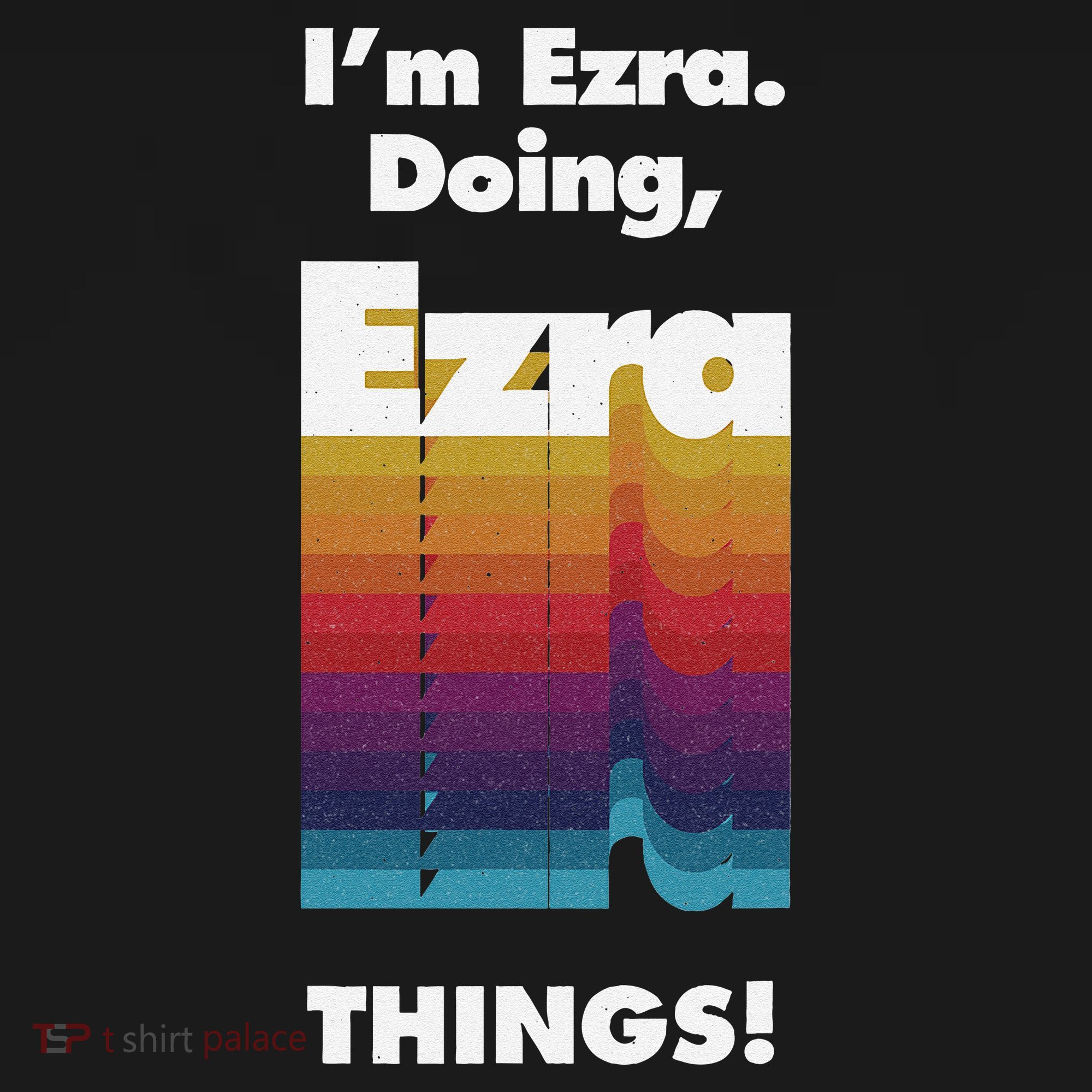I'm Ezra Doing Ezra Things Funny Birthday Name Grunge Mousepad