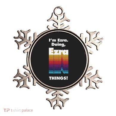 I'm Ezra Doing Ezra Things Funny Birthday Name Grunge Ornament